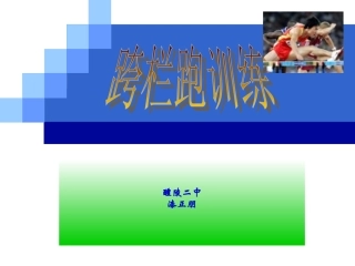 修改后的跨栏跑训练