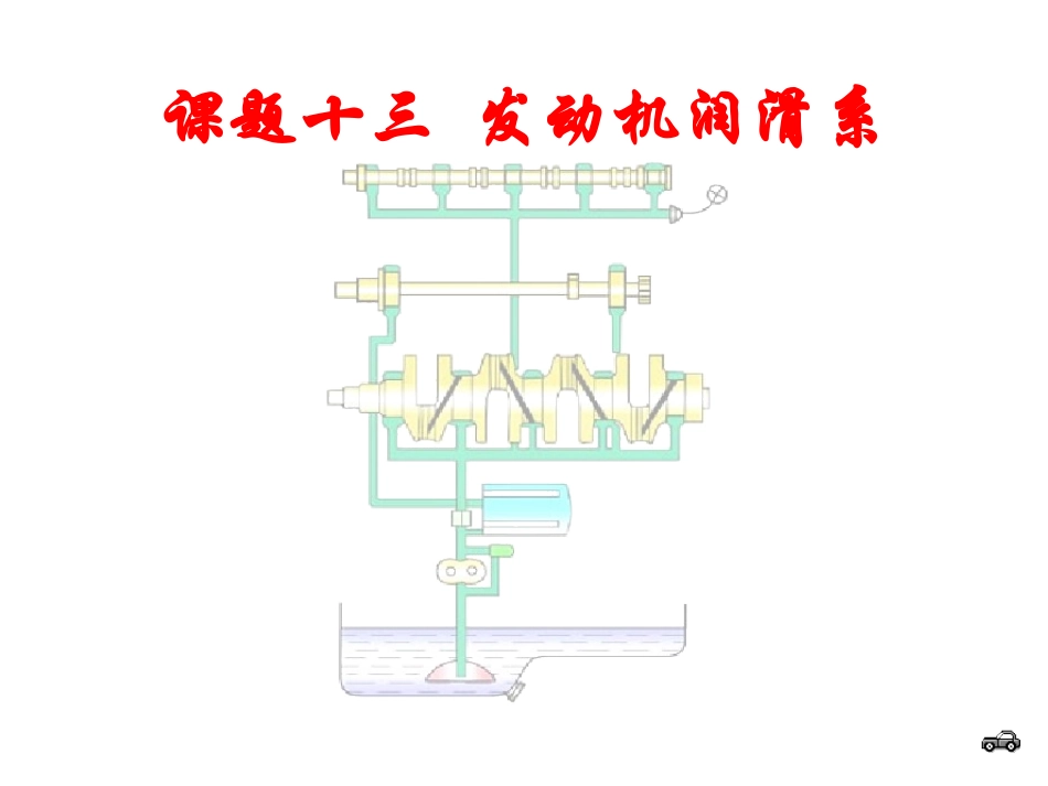 课题十四 发动机润滑系统构造原理_第1页