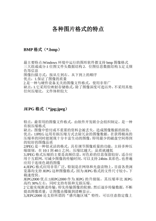 各种图片格式优缺点