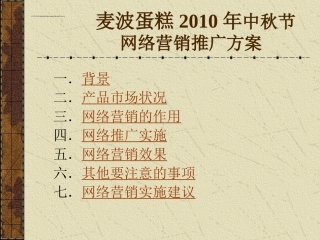 某蛋糕品牌网络营销策划书.ppt