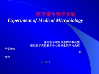 实验一细菌形态结构的观察