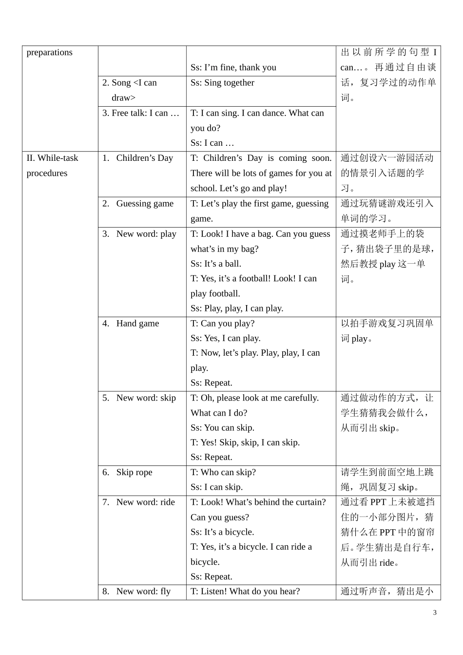牛津英语1BU101stperiod教学设计_第3页