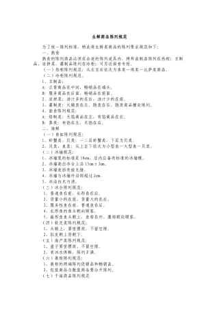 生鲜商品陈列规范(图文)