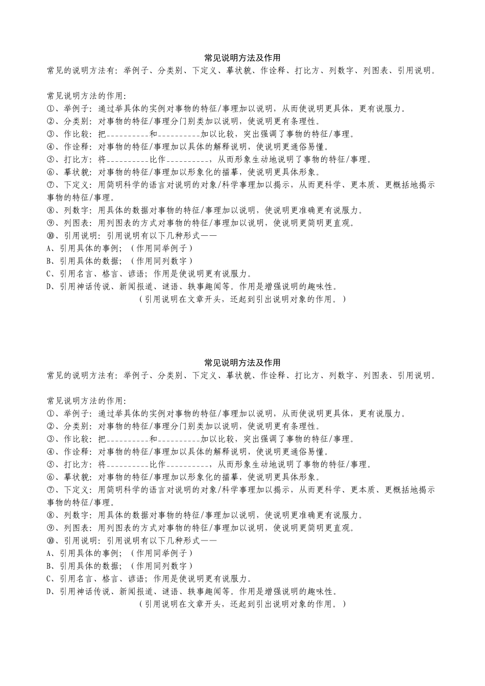 常见说明方法及作用_第1页