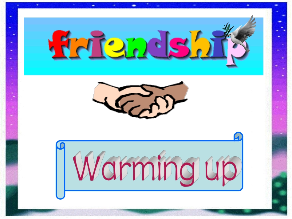 高中英语人教必修1Unit1warmingup课件_第1页