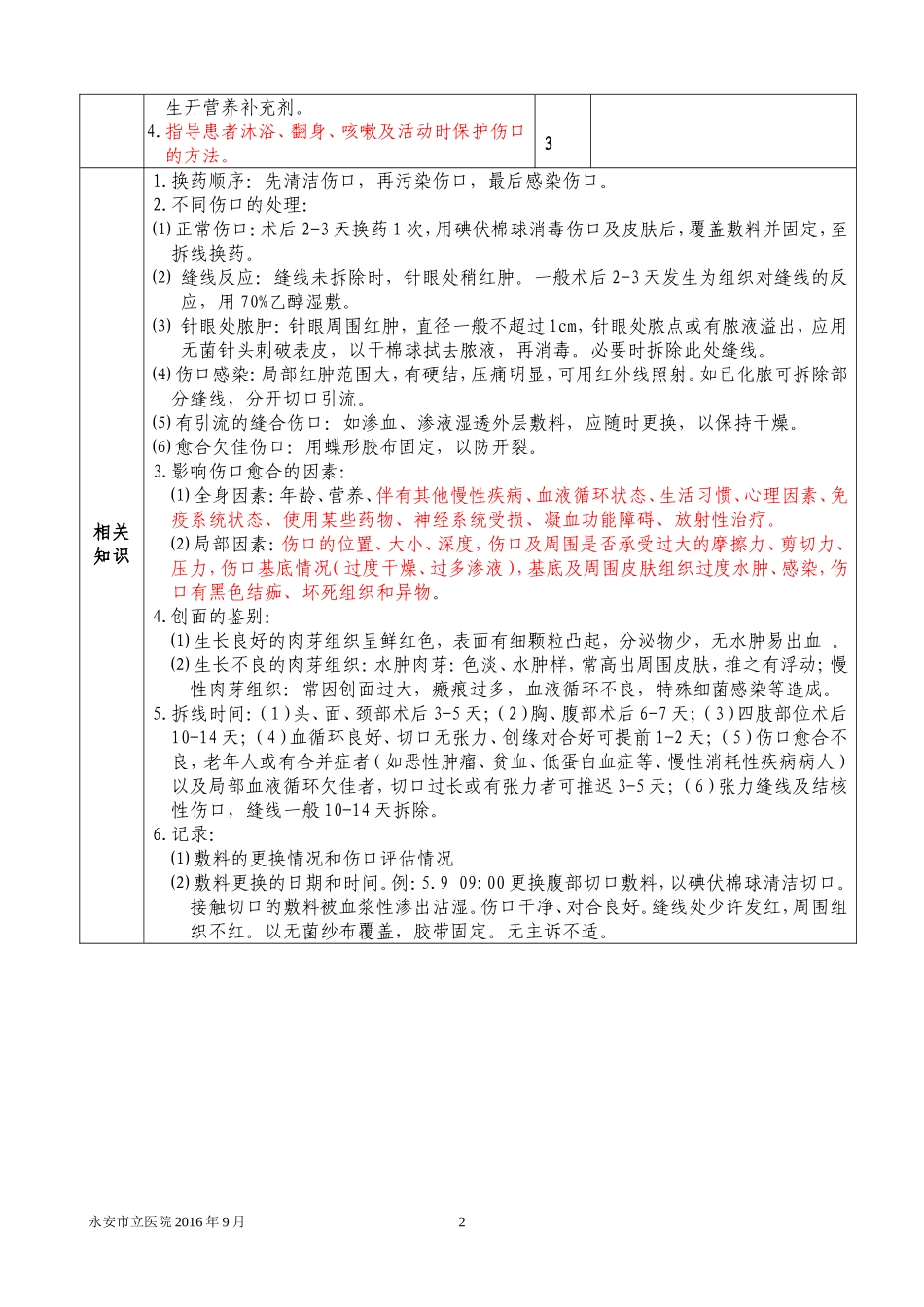 伤口护理操作标准_第2页