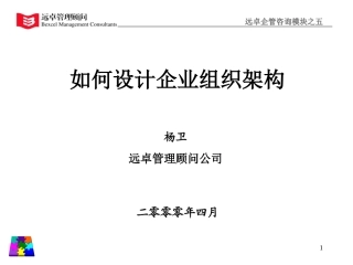 如何设计企业组织架构