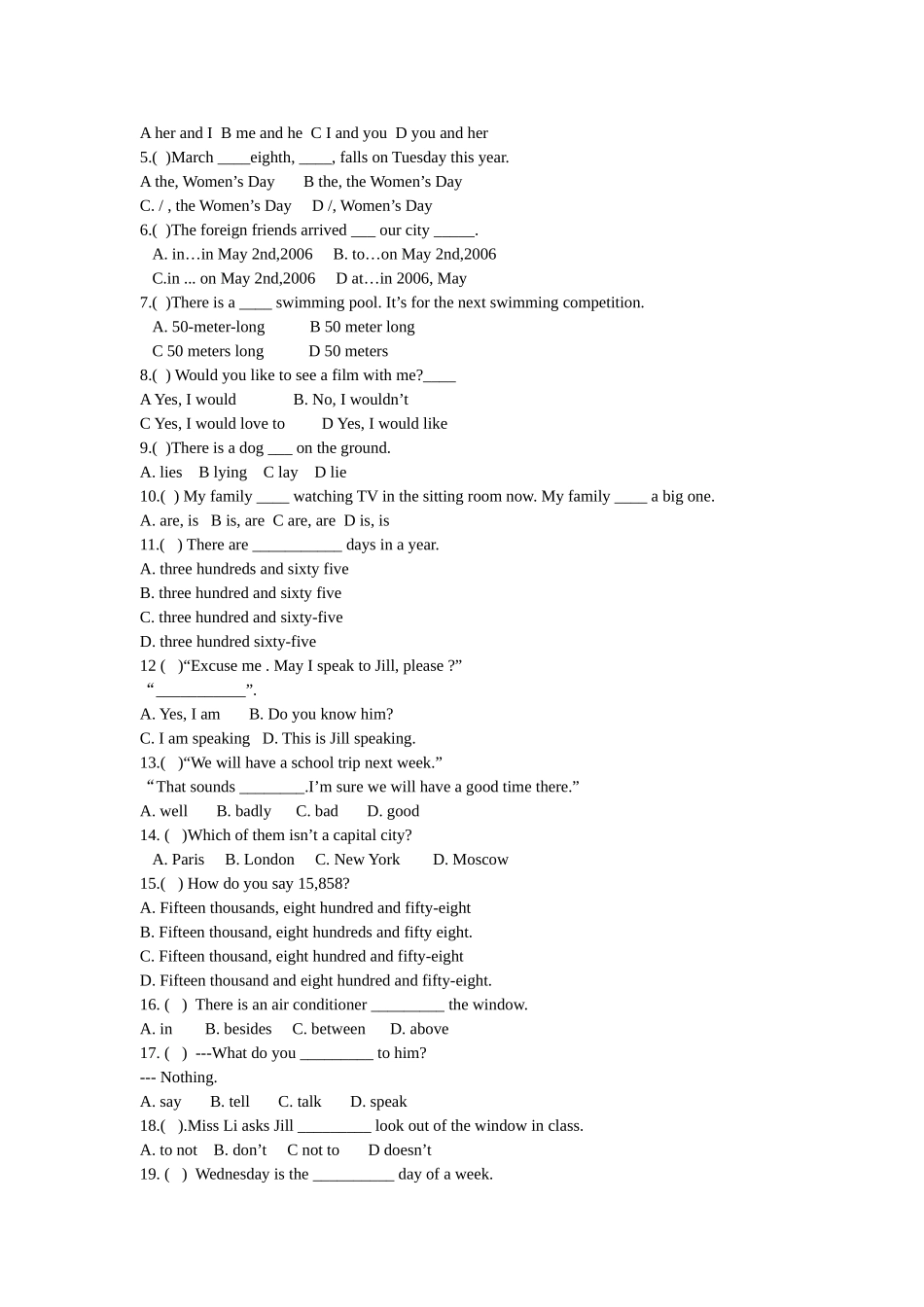 英语语言知识训练7BUnit1-6_第2页