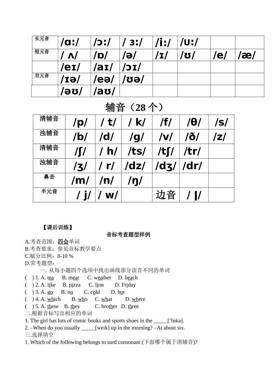 音标教学文档_第3页