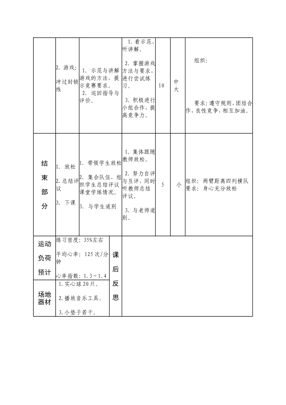 原地双手头后抛实心球教案_(2)_第3页