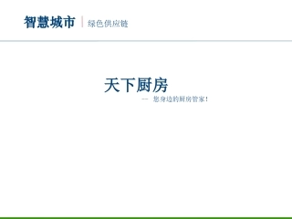 天下厨房：生鲜蔬菜电子商务商业策划与方案