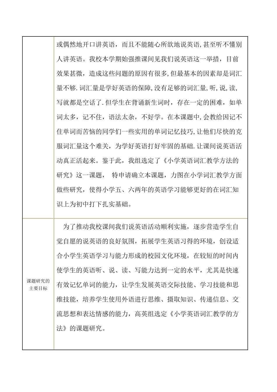 小学英语课题申报表_第3页