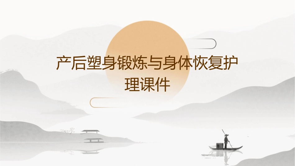 产后塑身锻炼与身体恢复护理课件1_第1页