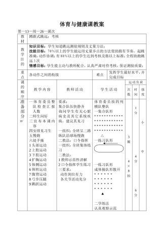 体育与健康课程教案（八上26）