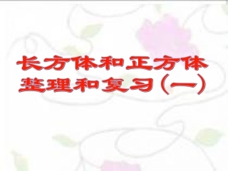 长正方体整理复习一