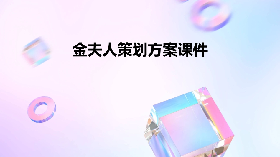 金夫人策划方案课件_第1页