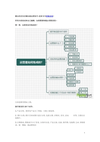 京东店铺全能运营技巧