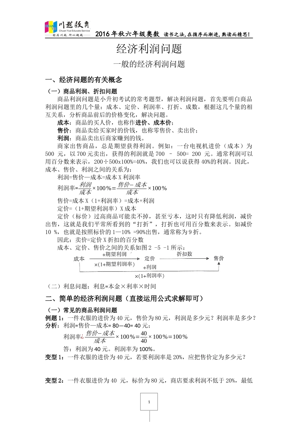 利润问题简单+难_第1页