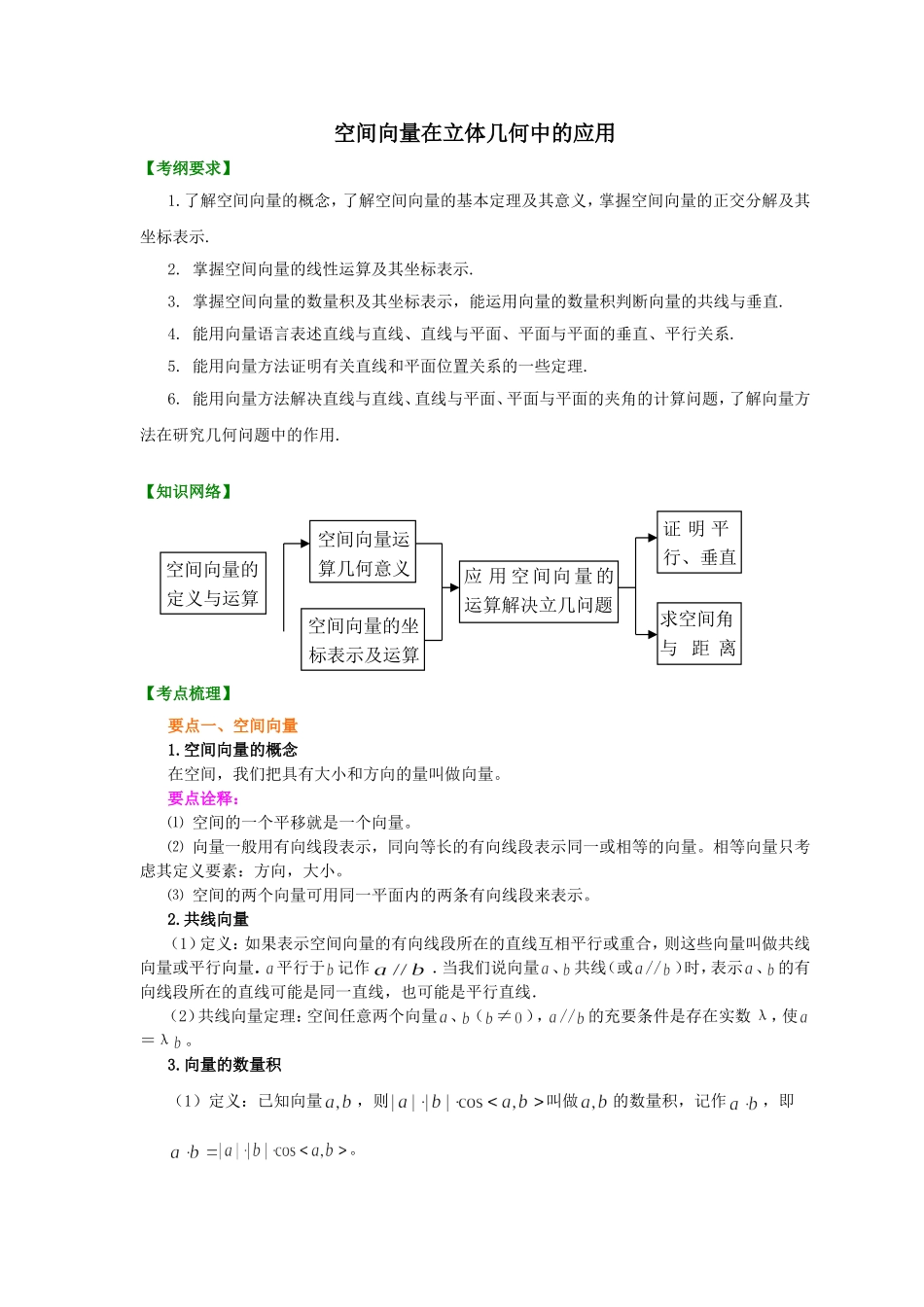 知识讲解_空间向量在立体几何中的应用(提高)_第1页