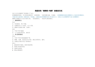 高层住宅电梯与楼梯设置方式