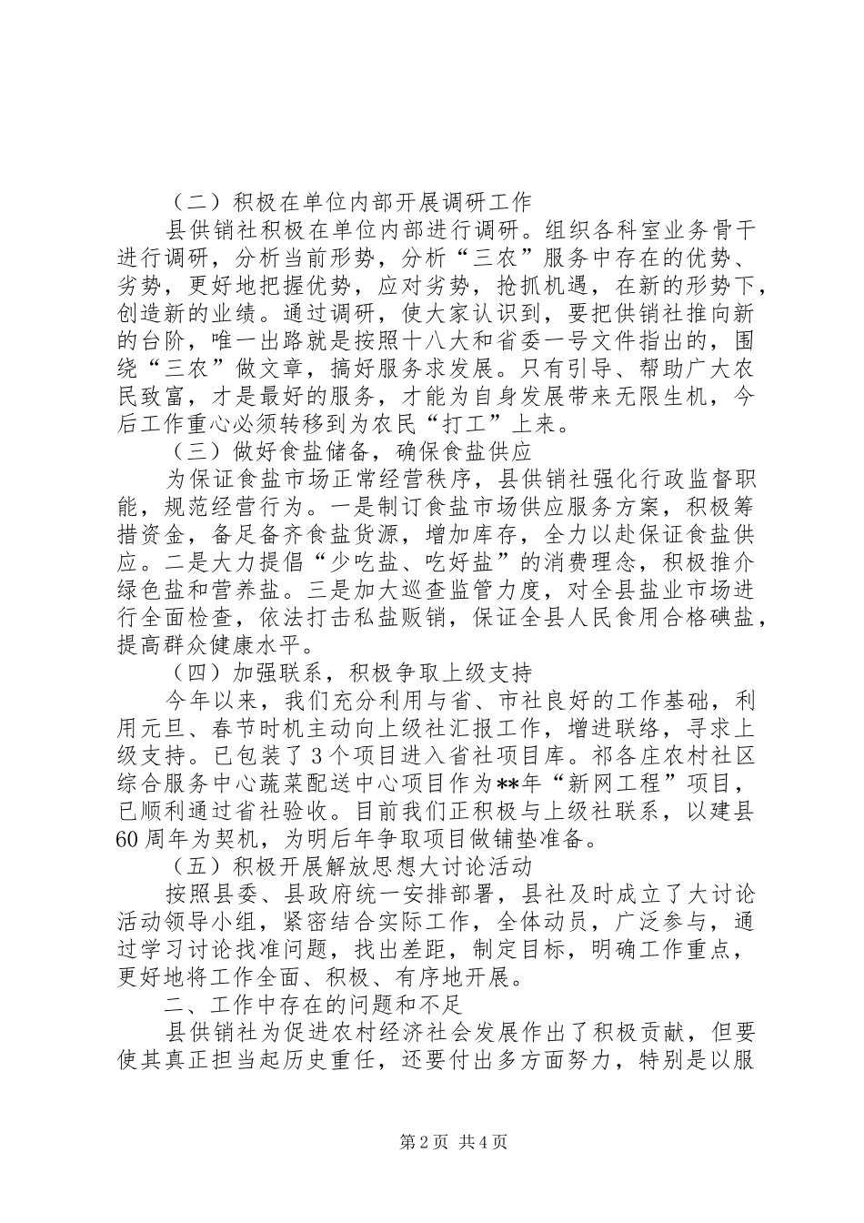 供销社总结和计划 _第2页