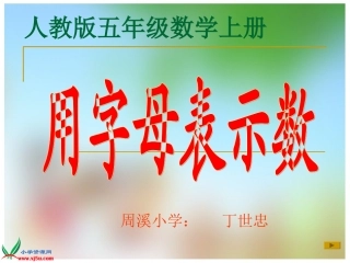 用字母表示数丁世忠