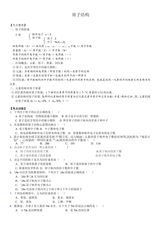 考点1-2原子结构