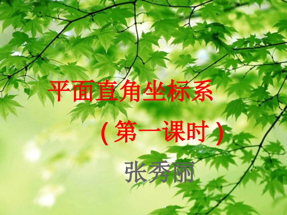 平面直角坐标系ppt课件_第1页