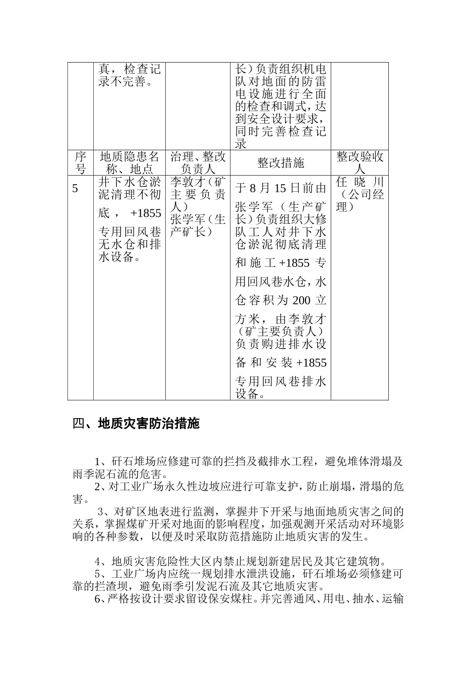 富民煤矿地质灾害工作总结_第3页
