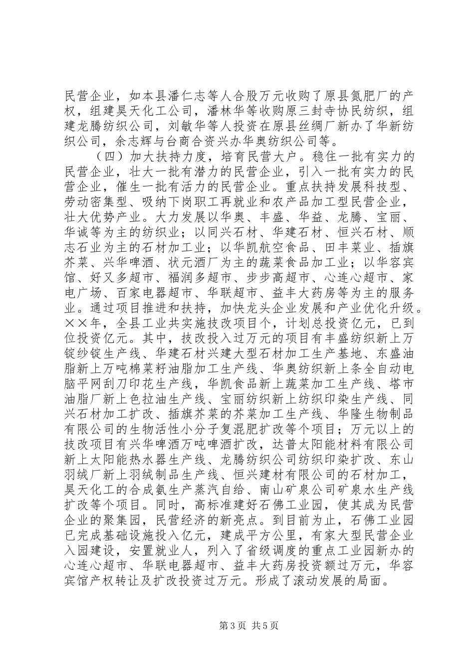 ×县××年民营工作总结及××年工作规划 _第3页