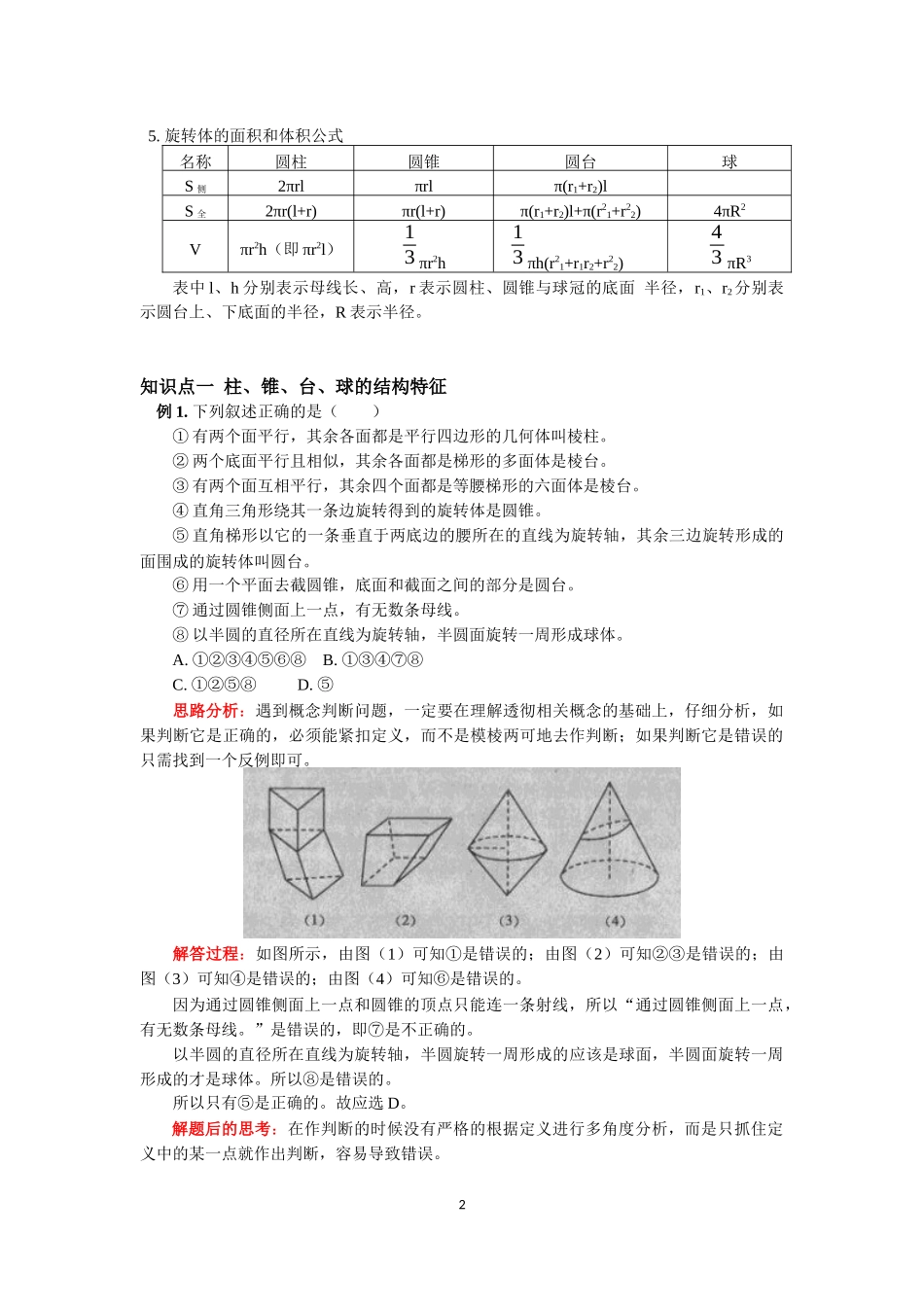 高中数学必修2空间几何典型例题及讲解_第2页