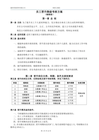 员工晋升考核方案