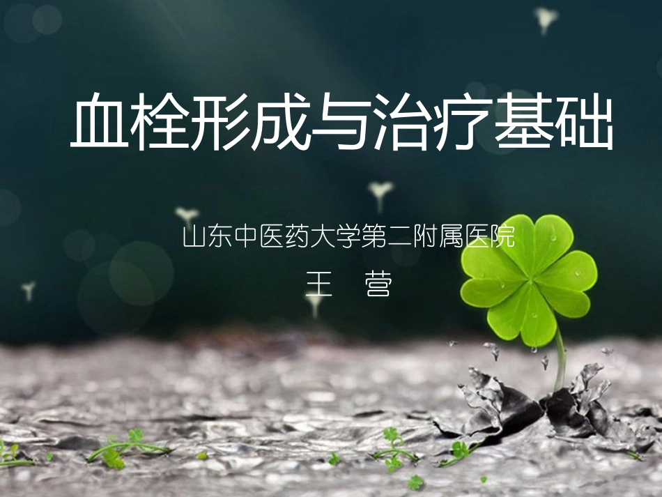 血栓形成与抗栓治疗_第2页