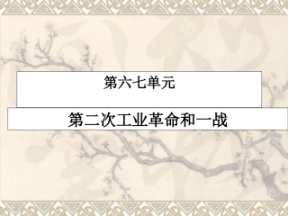 九上第六七单元第二次工业革命和一战复习课件