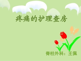 疼痛的护理查房