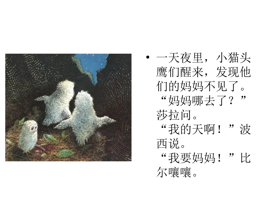 幼儿绘本故事《猫头鹰宝宝》_第3页