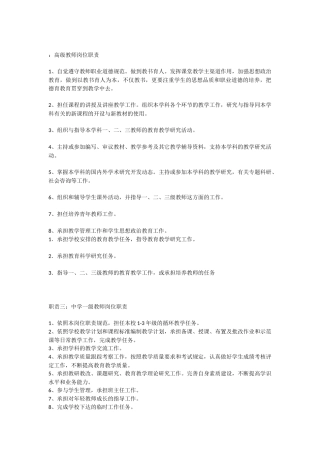 岗位职责201504