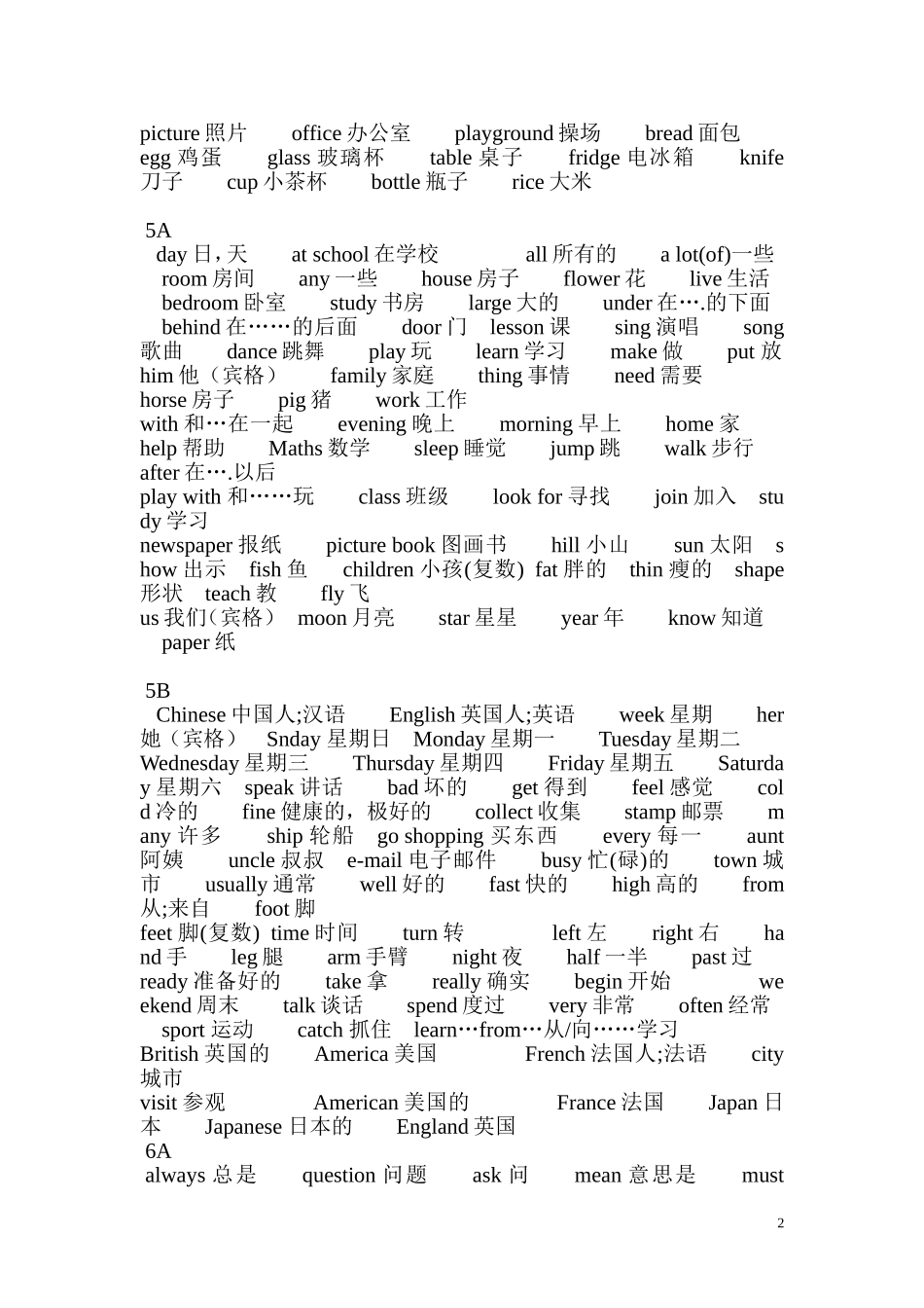 四会单词总表_第2页