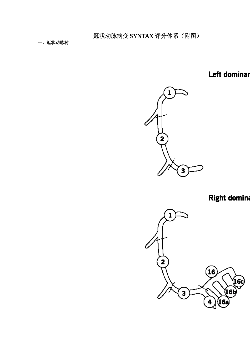 冠脉病变SYNTAX 评分,值得收藏(附图)_第1页