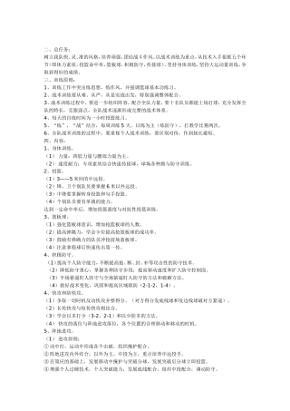 小学完整篮球训练计划