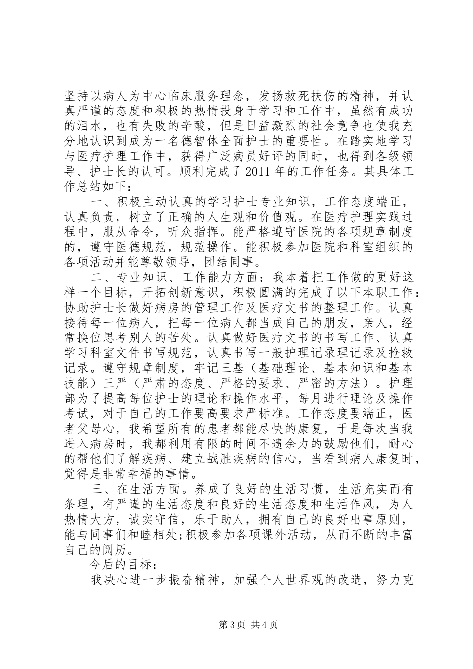 20XX年个人工作计划表 _第3页