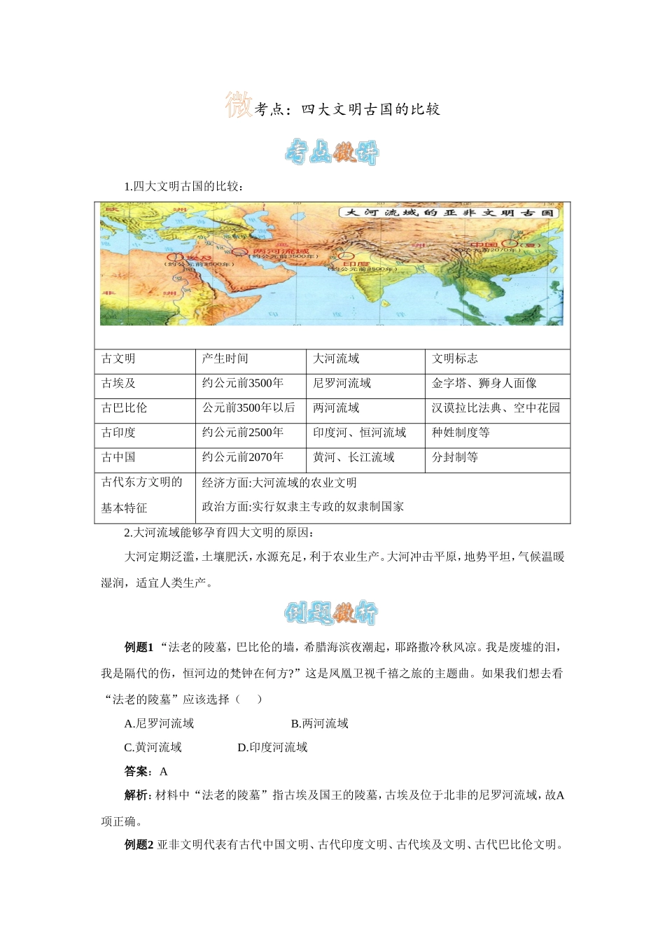 四大文明古国的比较_第1页