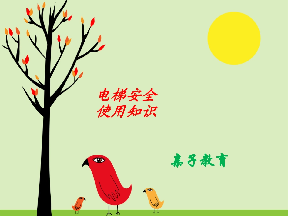 儿童电梯乘坐安全知识讲座_第1页