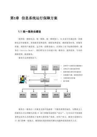 系统运维信息系统运行保障方案