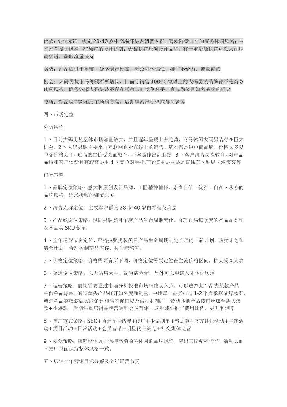 天猫店铺年度运营计划模板_第3页