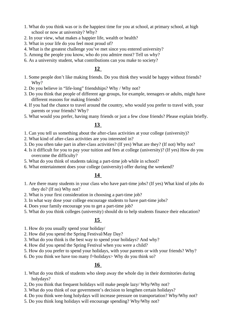 英语口语技能训练练习题_第3页