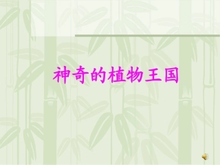 神奇的植物王国