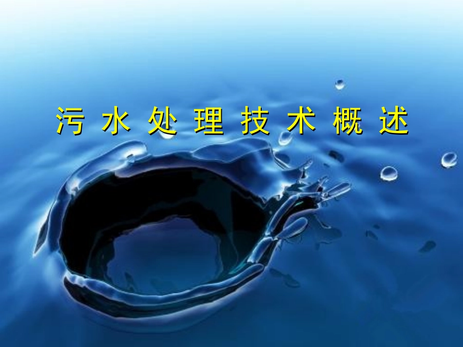 污水处理技术概述_第1页