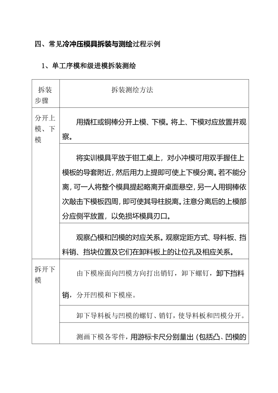 冷冲压模具拆装测绘任务书 (2)_第3页