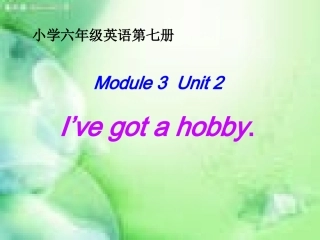 六年级上册7m3-2六年级英语